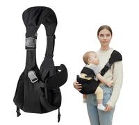 Porte Bébé Portable, Porte Bebe Hanche avec Soutien Lombaire Echarpe de Portage Bebe Confortable et Sans Effort Réglable, Koala Babycare Echarpe de Portage pour Les Nouveau-néS de 6 à 42 Mois (Noir)