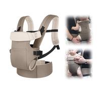 Porte-bébé, porte-bébé dès la naissance, pour nouveau-né à tout-petit, tête et appui-cou réglables jusqu'à 15 kg pour les voyages, les promenades de 0 à 24 mois, kaki