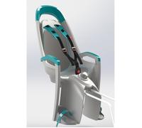 Hamax Porte-bébé pour cycle Amaze 22 kg 9 mois+ Harnais 3 points Fixation cadre Gris-pétrole