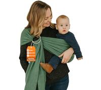 Porte-bébé Ring Sling - Bambou extra doux et lin beau tissu luxueux conçu pour être extra doux, robuste et souple par Hip Baby Wrap (forêt)