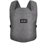 Porte-bébé ROOKIE Premium - écharpe de portage - coton bio certifié - physiologique - assise réglable - de la naissance jusqu'à 15kg (gris foncé)