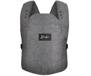 Porte-bébé ROOKIE Premium - écharpe de portage - coton bio certifié - physiologique - assise réglable - de la naissance jusqu'à 15kg (gris foncé)