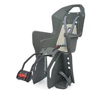 Porte bebe-siege enfant arriere Polisport a fixer sur cadre koolah gris coussin