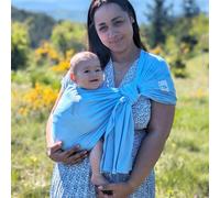 Porte-bébé sling sukkiri bleu ciel