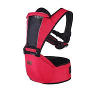 Porte Bebe,Sunzit Porte-Bébé d'été Respirant Écharpe de Portage Carrier Pouch Ergonomique Sac à Dos Sécurité Multifonctionnel Réglable pour Nouveau-né et Petit Enfan - Rouge