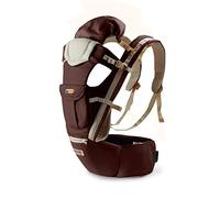 Porte Bebe, Sunzit Porte-Bébé Respirant Écharpe de Portage Carrier Pouch Ergonomique Sac à Dos Sécurité Multifonctionnel Réglable pour Nouveau-né et Petit Enfant - Marron