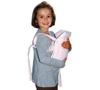 Porte-bébé ventral VILAC en coton matelassé doublé rose à petits pois - Pour bébé fille à partir de 3 ans