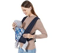 Porte-bébé Ventraux Écharpe de Portage Coton Doux Hamac De transport Allaitement Pour Nouveau-nés Sac à Bandoulière de Naissance Ergonomique Sac Dorsaux Réglable Mains Libres pour Bébé jusqu'à 15 kg