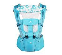 Porte-Bébé Ventraux et Dorsaux avec Hanche Siège Respirant Ergonomique Multifonctionnel Sac à dos Porter 6 Position 0-36 Mois Bleu Ciel2 Taille Unique