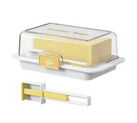 Porte-beurre - Beurrier de 18,5 x 11 cm largement utilisé | Récipient à fromage portable incassable en ABS avec design en treillis, récipient à fromage pour morceaux de crème, réfrigérateur sur le