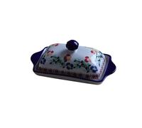 Porte-beurre Beurrier en céramique for la maison, plat à pâtisserie, beurre for le thé de l'après-midi, rectangulaire couleur sous glaçure Beurriers