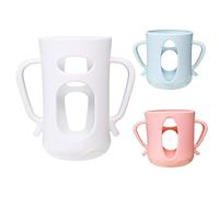 Porte-biberon, 3 pièces manchon en silicone pour biberon pigeon, housses en silicone d'isolation thermique avec poignée antidérapante pour biberons à large goulot de 240 ml en voyage