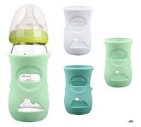 Porte-biberon incassable, lot de 3 manchons en silicone pour biberon en verre Philips Avent 240 ml, lavable au lave-vais Étiquette