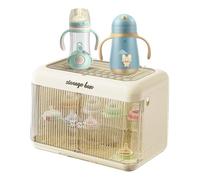 Porte-biberon | Organisateur de biberons | Étagère transparente étanche à la poussière | Rangement pour couverts de bébé | Étagère de séchage | Grande capacité pour les tout-petits