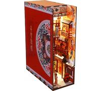 Porte-bibliothèques en bois DIY PUZZLE 4D LED STREET CHINESE STYLE BOOKSHELF
