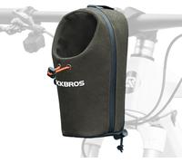 Porte-Bidon Vélo Pliant Sacoche Avant Bidon 1,5l Guidon Calibre Réglable Jusqu'à 8cm Sac Petit Boisson Parapluie Lunettes Gants Pour Scooter Trottinette Électrique Vtt Vert Foncé