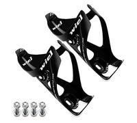 Porte-bidon Wiel - Pour le vélo - En fibre de carbone ultraléger - Pour eau, bouteilles, boisson - 26 g, Black 2PC