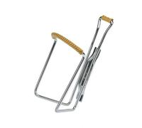 Zéfal Porte-bidon Vintage – Acier chromé, gainage cuir marron, Ø 4 mm, 80 g