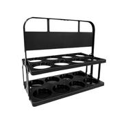Porte-bière - Porte-gobelet réutilisable avec poignée - Design double | gobelet stable - Caisse à boissons portable avec panier de rangement pliable - Gastronomie, restaurants, caravanes, fêtes, ma