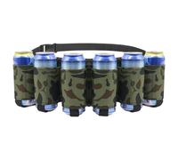 Porte-bières Ceinture, Porte-canettes pour 6 Canettes Sac Banane Ajustable avec Housse Isotherme pour Fêtes Pique-niques Camping Randonnées et Barbecues(Gecp)