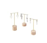Porte-bijoux 1 ensemble de présentoir de boucles d'oreilles avec Base en bois, porte-bijoux suspendu, organisateur de bijoux