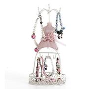 Porte-bijoux, 4 Styles élégant Modèle de Dame Organisateur de Bijoux Mannequin Robe de Princesse Collier Support Suspendu pour Bracelets Boucles d'Oreilles Bagues Femmes Filles (Support en fer)