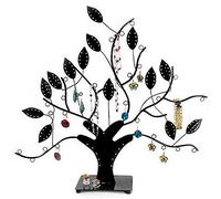 Porte Bijoux Arbre à Boucle d'oreille et Bijoux Design Noir