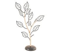 Porte bijoux arbre noir en métal et sisal Noir