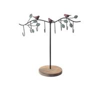 Porte-bijoux Bird Branch Jewelry Display Stand with Wooden Base