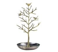 porte-bijoux en d'arbre 1pc Vintage en métal oiseau arbre forme de bijoux support collier Bracelet boucles d'oreilles anneau affichage rangement(Color 3)