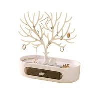 porte-bijoux en d'arbre Porte-bijoux, présentoir de colliers, bagues, bracelets, cerfs, étuis rangement, plateau d'arbre for femmes(Color 7)