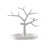 porte-bijoux en d'arbre Présentoir à bijoux en forme d'arbre, porte-clés de bureau, boucles d'oreilles, bagues, montres(WHITE)