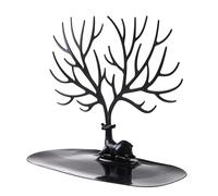 porte-bijoux en d'arbre Présentoir à bijoux, plateau, supports de rangement en arbre, boucles d'oreilles, colliers, bagues, boîtes, étui, organisateur bureau(Black)