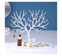 porte-bijoux en d'arbre Présentoir à bijoux, plateau, supports de rangement en arbre, boucles d'oreilles, colliers, bagues, boîtes, étui, organisateur bureau(White)