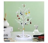 porte-bijoux en d'arbre Présentoir de bijoux en forme d'arbre for fille, Design Niche, présentoir, boucles d'oreilles, support rangement, porte-collier(White)