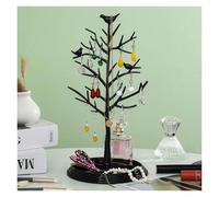 porte-bijoux en d'arbre Présentoir de bijoux en forme d'arbre for fille, Design Niche, présentoir, boucles d'oreilles, support rangement, porte-collier(Black)