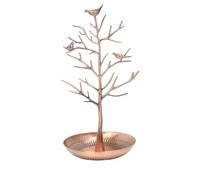 porte-bijoux en d'arbre Présentoir de boucles d'oreilles en forme d'arbre à oiseaux alliage métallique, présentoir bijoux, vitrine d'accessoires suspension(Bronze bird tree)