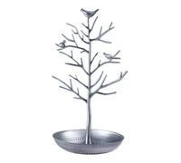 porte-bijoux en d'arbre Support de rangement bijoux et boucles d'oreilles en fer rétro, support d'œuvres d'art décoratif for la maison, présentoir lettres d'amour(Antique silver)