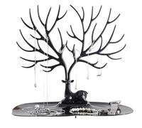 porte-bijoux en d'arbre Support de rangement bijoux, présentoir lisse, bagues, boucles d'oreilles, petits accessoires(Black rack)