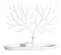 porte-bijoux en d'arbre Support de rangement bijoux, présentoir lisse, bagues, boucles d'oreilles, petits accessoires(White-Edge chassis)