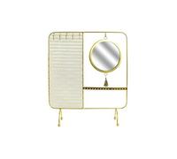 Porte-Bijoux en Métal Doré avec Miroir Intégré - LORIA -