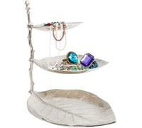 Porte-bijoux feuilles argentées 45cm Kare Design