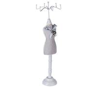 Porte Bijoux Forme Mannequin en Bois et Lin D. 12 x L. 40,5 cm - Atmosphera