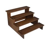 Porte-bijoux Medium Four-layer Vintage Wooden Ladder Wider String Organizer Bracelet Display Rack Hairpin Racks