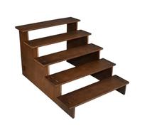 Porte-bijoux Présentoir à bijoux vintage en bois cinq niveaux, grand format, échelle épissable