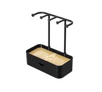 porte bijoux Présentoir à double couche avec tiroirs for boucles d'oreilles, colliers, bagues(Color 4)