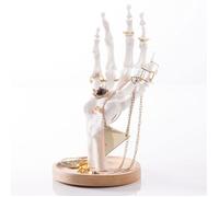 Porte-bijoux Squelette main Bois,Blanc