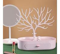 Porte-Bijoux, Support à Bijoux, en Forme d'arbre en Bois de Cerf, Grande capacité, Boîte de Rangement Incluse pour Accessoires, Colliers, Boucles d'oreilles, Bracelets, Support