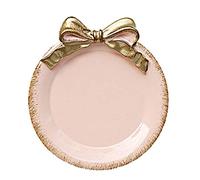 Porte-Bijoux Vintage en résine pour Fruits secs, collations, gâteaux, Desserts, Bijoux - Plateau à Bijoux Rond - Organiseur de Bureau - Décoration de la Maison 3.94 x 3.94 inch Rose