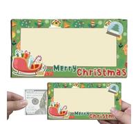 Porte-billets de Noël, cartes cadeaux en bois pour Noël, porte-cartes amusants pour argent, carte d'argent exquise en bois pour amis, famille, vacances, 17,8 x 8,9 cm